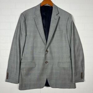Brooks Brothers 1818 Milano Mens Blazer Size 43R/38 Plaid Wool Italy